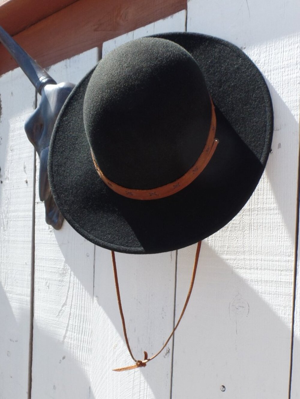 Brixton Western Black Wool Felt Hat Size M